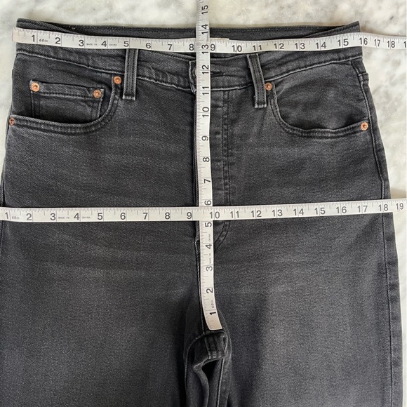 Levi’s Ribcage Bootcut Jeans Washed Black High Waisted  Button Fly Size 31/33 - Picture 2 of 14